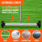 17inch Telescoping Magnetic Sweeper Magnet Broom Rolling Pick Up 8.8Lbs Portable - 45-Degree Angle