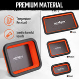 HORUSDY 3Pc Orange Magnetic Parts Tray Set Tool Trays Storage Organizer Screw - 45-Degree Angle
