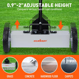 18Inch Magnetic Pick Up Sweeper With Wheels 45LBS Lawn Sweeper Roofing Tools - Rear View