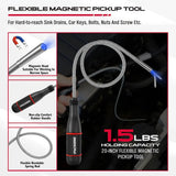 SEDY 4Pcs Magnetic Tray Pick-Up Tool Set Flexible Magnet Holder Auto Repair - Side View