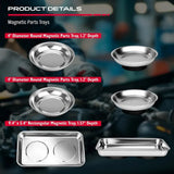SEDY 6Pcs Magnetic Tray Pick-Up Tool Set Flexible Telescoping Auto Repair - Side View