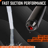 Electric Oil Extractor Pump, Battery Power Fluid Extractors for Water Fuel Oil Pumping with Flexible Hose - Rear View