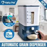 Auto Grain Case Cereal Dispenser Storage Box Kitchen Food Rice Container Cup - Front View