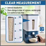 Auto Grain Case Cereal Dispenser Storage Box Kitchen Food Rice Container Cup - 45-Degree Angle
