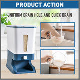 Auto Grain Case Cereal Dispenser Storage Box Kitchen Food Rice Container Cup - Low Angle