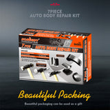 7 Piece Car Dent Auto Body Panel Repair Tool Kit Wooden Handles Beating Hammers - Extra Image