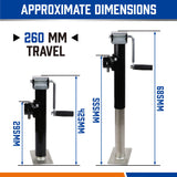 2x Trailer Caravan Canopy Jack Stand 2267kg/ 5000lbs Heavy Duty Weld Bracket - Top-Down View