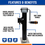 2x Trailer Caravan Canopy Jack Stand 2267kg/ 5000lbs Heavy Duty Weld Bracket - 45-Degree Angle
