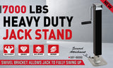 TRAILER CANOPY CARAVAN JACK STAND 3175KG 7000LBS HEAVY DUTY STABILIZER LEGS - Front View