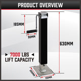 TRAILER CANOPY CARAVAN JACK STAND 3175KG 7000LBS HEAVY DUTY STABILIZER LEGS - Side View
