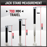 TRAILER CANOPY CARAVAN JACK STAND 3175KG 7000LBS HEAVY DUTY STABILIZER LEGS - Top-Down View