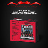 SEDY 320Pcs Helicoil Thread Repair Kit SAE Metric HSS Drill Bits Thread Restorer - Extra Image