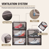 10Pcs Premium Acrylic Shoe Box Sneaker Display Storage Case Boxes Magnetic Door Au