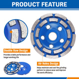4.5inch Diamond Segment Grinding Concrete Cup Wheel Disc Granite Stone 115mm - Side View