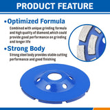 4.5inch Diamond Segment Grinding Concrete Cup Wheel Disc Granite Stone 115mm - Top-Down View