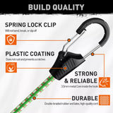 10-Piece Bungee Cords With Hook 40inch Outdoor Elastic Bungee Straps Luggage - Top-Down View