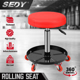 SEDY 150kg Load Pneumatic Roller Seat Mechanic Rolling Stool With Tool Tray AU - Front View