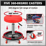 SEDY 150kg Load Pneumatic Roller Seat Mechanic Rolling Stool With Tool Tray AU - 45-Degree Angle