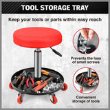 SEDY 150kg Load Pneumatic Roller Seat Mechanic Rolling Stool With Tool Tray AU - Close-Up Angle