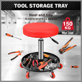 SEDY 150kg Load Pneumatic Roller Seat Mechanic Rolling Stool With Tool Tray AU - Extra Image