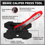 SEDY Car Brake Caliper Tool 360° Swing Ratchet Wrench Car Wheel Piston Spreader - 45-Degree Angle