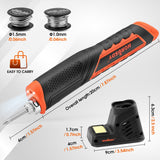 HORUSDY 8W 4V Max Cordless Soldering Iron Rechargeable with Lithium-Ion Battery - Top-Down View