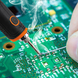 HORUSDY 8W 4V Max Cordless Soldering Iron Rechargeable with Lithium-Ion Battery - Low Angle