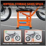 HORUSDY 220Lbs Motorbike Jack Lift Crank Lift Manual Repair Clean Hoist Table - Extra Image