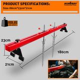 HORUSDY 1.8M Engine Support Bar Engine Load Leveler Transmission Dual Hook 500Kg - Close-Up Angle