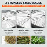19 inch Bud Leaf Bowl Trimmer Tumble Stainless Steel Blades Twisted Spin Cut - Top-Down View
