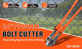 36inch Super Long Bolt Cutter Lock Cutter Rubber Grip Cables Cables Chains Wires - Front View