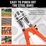 36inch Super Long Bolt Cutter Lock Cutter Rubber Grip Cables Cables Chains Wires - Rear View