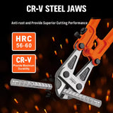 36inch Super Long Bolt Cutter Lock Cutter Rubber Grip Cables Cables Chains Wires - Close-Up Angle