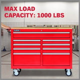 9 Drawers Tool Box Chest Cabinet Trolley Box Garage Storage Toolbox Red 1000lbs - Extra Image