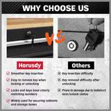 HORUSDY 9 Drawer Tool Box Chest Cabinet Trolley Box Garage Storage Toolbox Black - Rear View