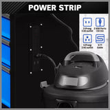 HORUSDY 42 inch 8 Drawer Tool Cabinet 1000 lbs Wood Top Power Strip Casters Blue - Extra Image