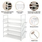 SEDY 5-Tier Shoe Rack Storage Organizer Shelf for 20–25 Pairs Bedroom Garage - Side View