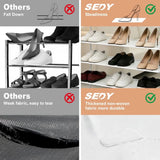 SEDY 5-Tier Shoe Rack Storage Organizer Shelf for 20–25 Pairs Bedroom Garage - Top-Down View