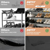 SEDY 7-Tier Shoe Rack Storage Organizer Shelf for 28–30 Pairs Bedroom Garage - Top-Down View
