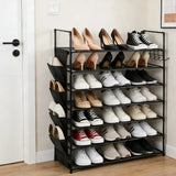 SEDY 7-Tier Shoe Rack Storage Organizer Shelf for 28–30 Pairs Bedroom Garage - 45-Degree Angle