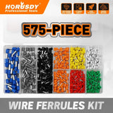 HORUSDY 575PCS Wire Crimp Connector Kit Pin End Bootlace Ferrule Terminals
