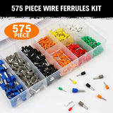 HORUSDY 575PCS Wire Crimp Connector Kit Pin End Bootlace Ferrule Terminals - Front View