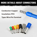 HORUSDY 575PCS Wire Crimp Connector Kit Pin End Bootlace Ferrule Terminals - Top-Down View