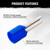 HORUSDY 575PCS Wire Crimp Connector Kit Pin End Bootlace Ferrule Terminals - 45-Degree Angle