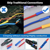 HORUSDY 308PCS Crimp Terminals Kit Ring Spade Butt Connector Set for Wiring - 45-Degree Angle