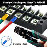 HORUSDY 308PCS Crimp Terminals Kit Ring Spade Butt Connector Set for Wiring - Rear View