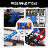 HORUSDY 200PCS Crimp Terminals Wire Connector Kit Spade Ring Butt for Car Wiring - Close-Up Angle