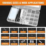 Eyeglass Sun Glasses Optical Repair Tool Screw Nut Nose Pad Assortment Set Kit - Front View
