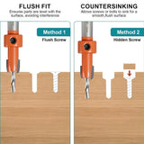 Woodworking Drill Bit Set Forstner 15-35mm Countersink Hex Shank Forstner Bits - 45-Degree Angle