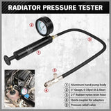 18PCS Radiator Pressure Tester Coolant Purge Refill Vacuum Cooling System Kit - Side View